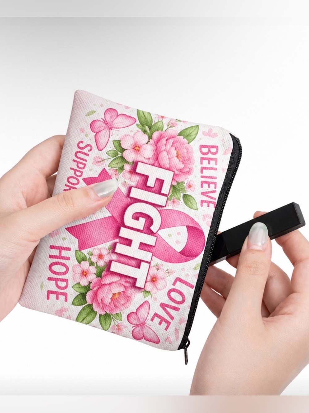 BUY NOW - Breast Cancer Awareness Zipper Pouch/Coin Purse